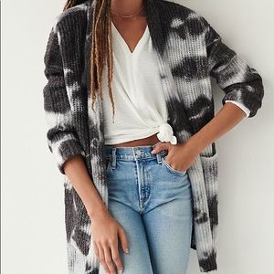Anthropologie Avalon Tie Dye Knit Cardigan XL